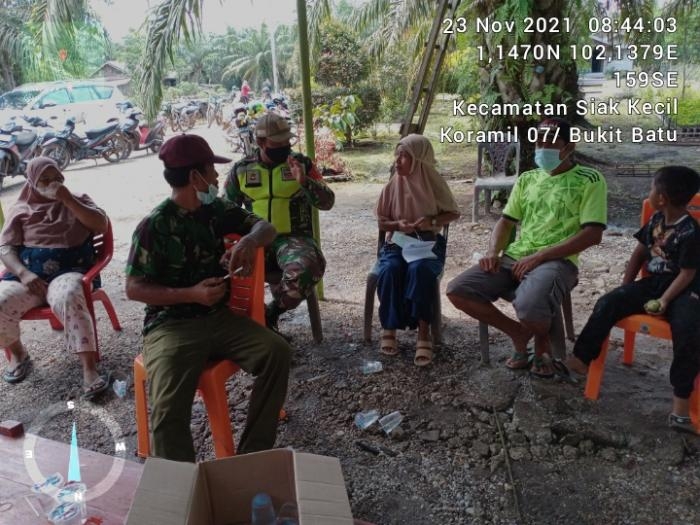 Putus Covid 19, Kopda Budiman Kembali Gelar Sosialisasi Prokes Di Desa Bandar Jaya