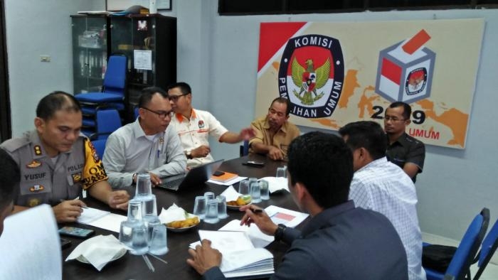 KPUD Bengkalis Rakor Bersama Kepolisian dan Bawaslu 