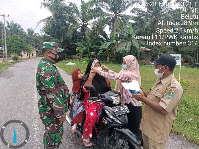 Cegah Covid 19, Peltu JP Sihombing Menggelar Operasi Prokes di Kampung Belutu