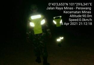 Jaga Area 1 Minas Field, Babinsa Kampung Minas Timur Kembali Gelar Patroli Wilayah