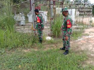 Personil TNI 09 Minas Gelar Patroli Wilayah di Objek Vita Nasional
