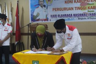 STIE Syariah Bengkalis Jalin Kerjasama Pendidikan Dengan KONI Bengkalis
