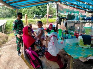 Serda Darwis Efreky Giat Lakukan Operasi Prokes di Kelurahan Sungai Mempura
