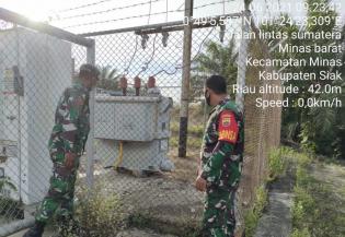 Hindari Kerusakan, Babinsa Kampung Minas Barat Gelar Patroli di Objek Vital Nasional